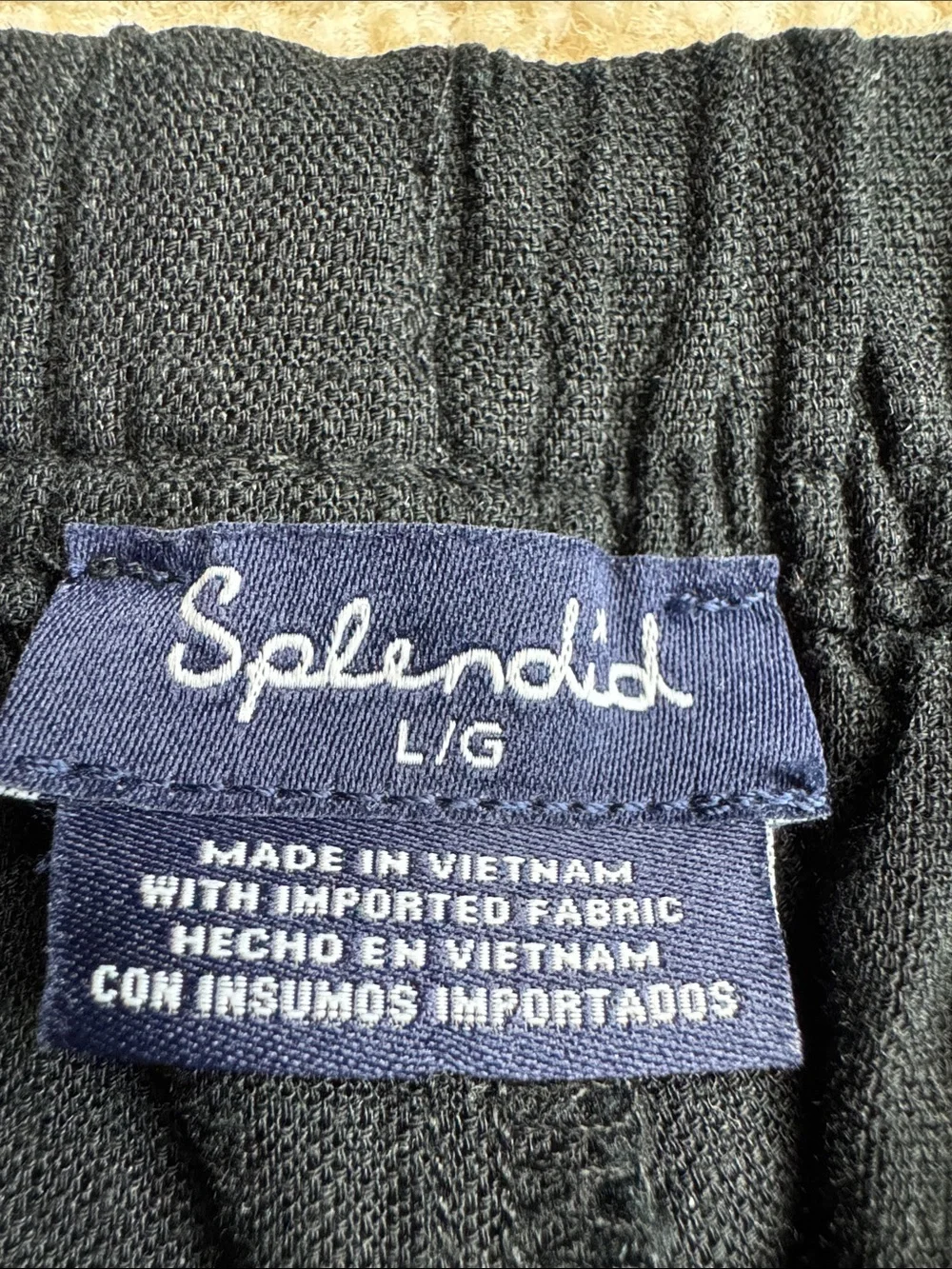 Splendid Linen style Black Casual Drawstring Pants - Picture 2 of 6